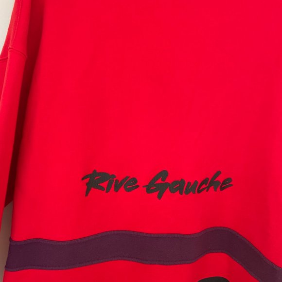 Balenciaga Ski Half Zip Sweatshirt Red Cotton Embroidered BB Logo Small - Picture 13 of 16